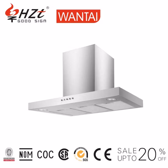 Campana extractora de montaje en pared con tiro descendente para chimeneas, autolimpieza automática, sin conductos, campanas de cocina industriales y comerciales con Esp